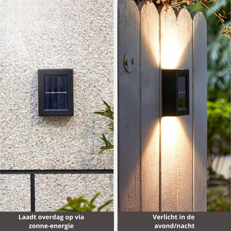 Solar Deluxe I LED Wandlamp op Zonne-energie