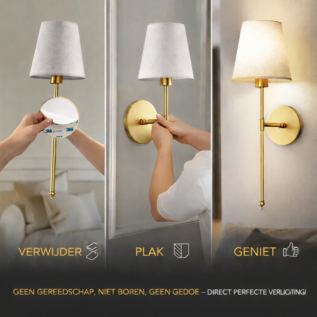 Peyton™ – Luxe draadloze wandverlichting (Set van 2 lampen)